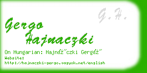 gergo hajnaczki business card